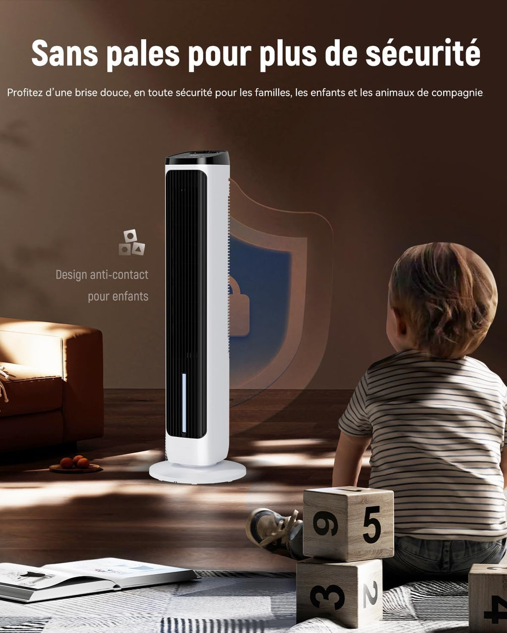 Boréal Pro — Rafraîchisseur d'Air Colonne Haute Performance