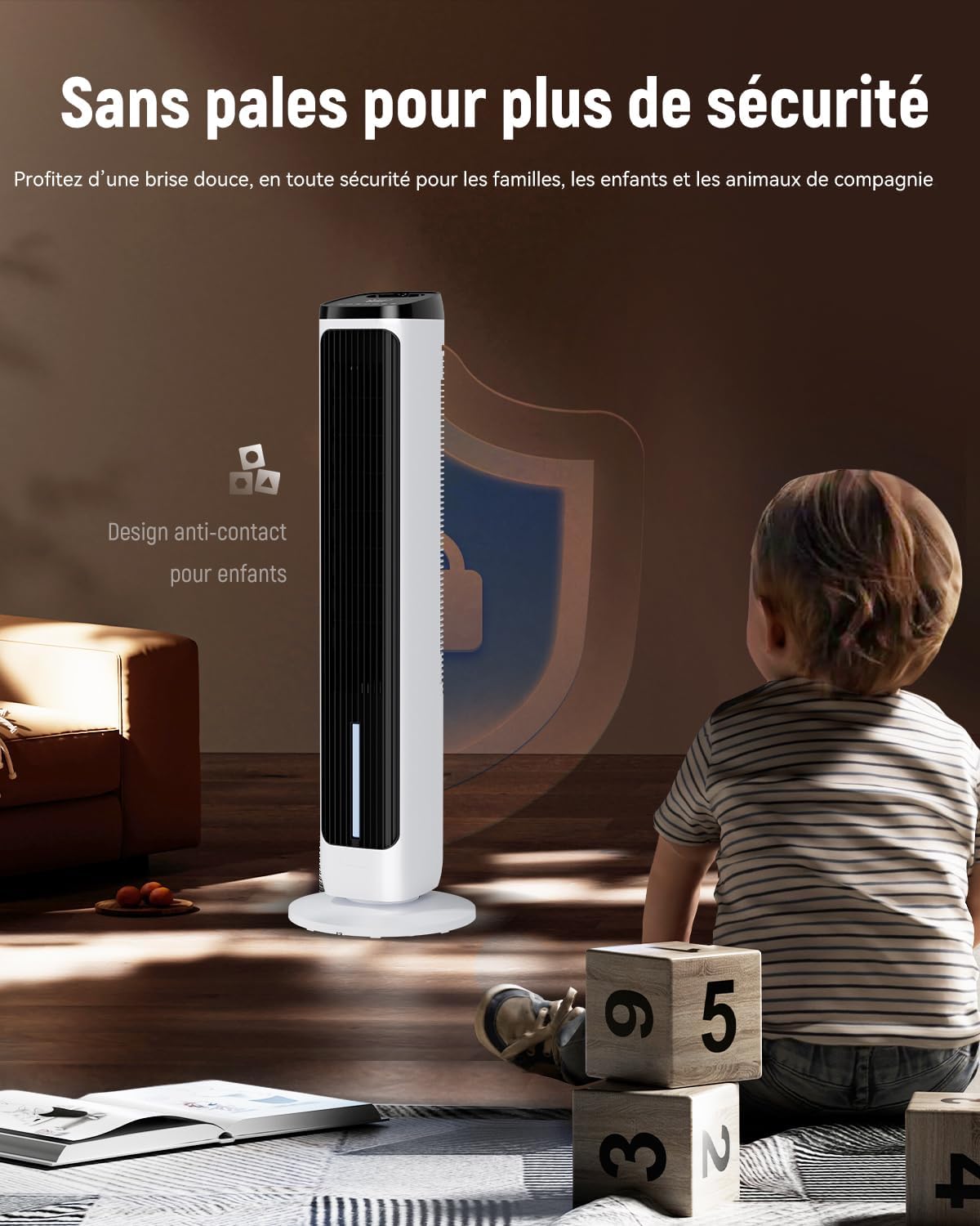 Boréal Pro — Rafraîchisseur d'Air Colonne Haute Performance