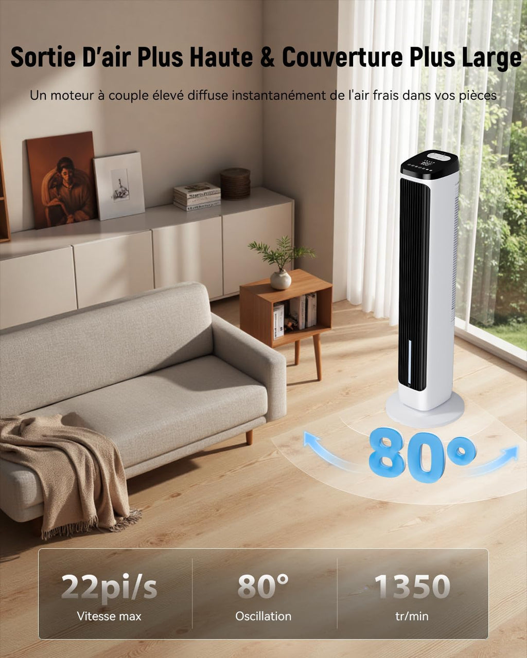 Boréal Pro — Rafraîchisseur d'Air Colonne Haute Performance