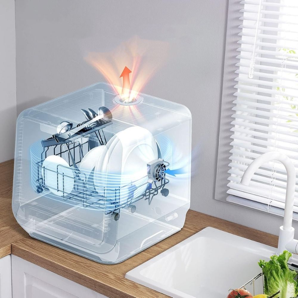 COMFEE Lave-vaisselle de Comptoir Portable avec Réservoir Intégré – Nettoyage sans Installation