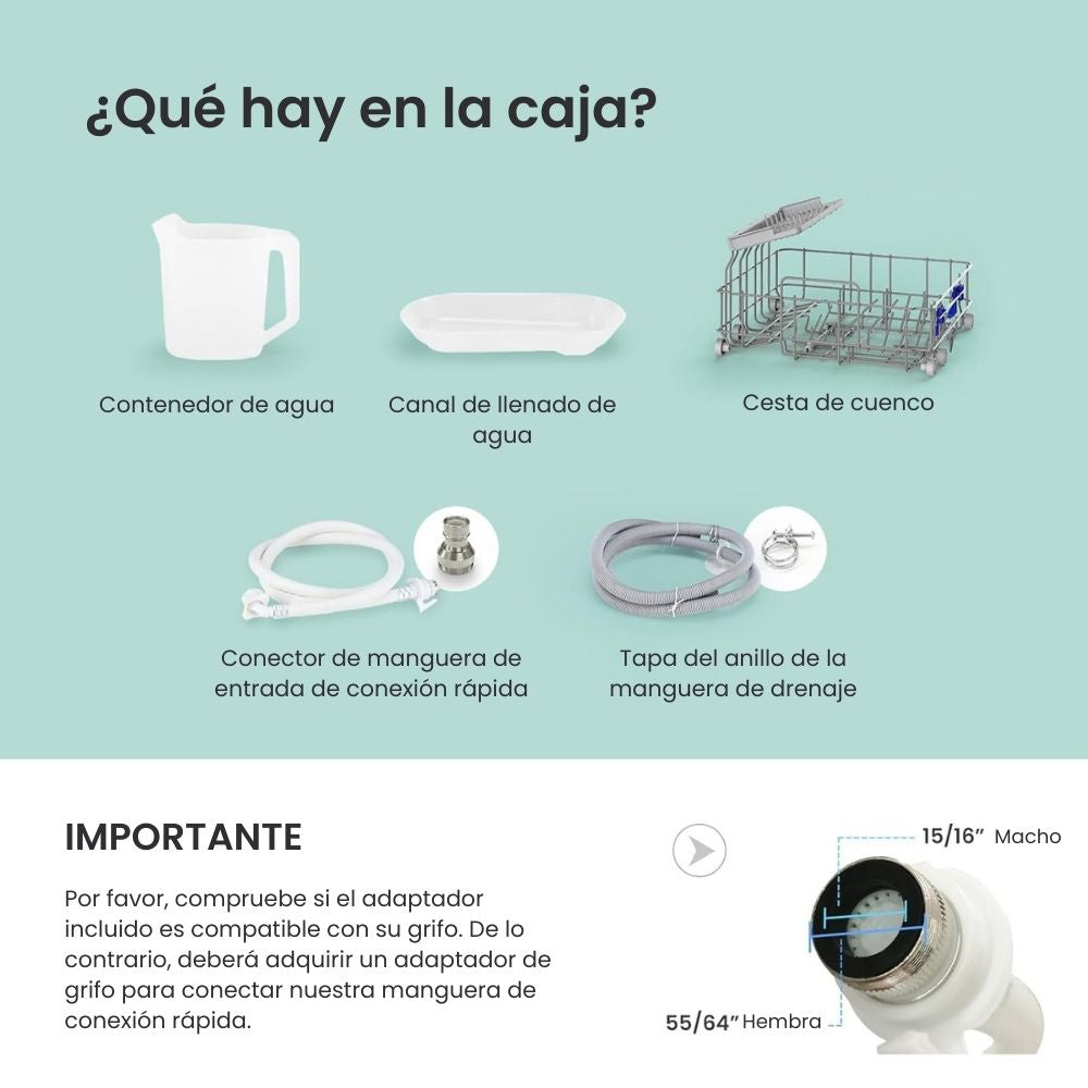 COMFEE Lave-vaisselle de Comptoir Portable avec Réservoir Intégré – Nettoyage sans Installation