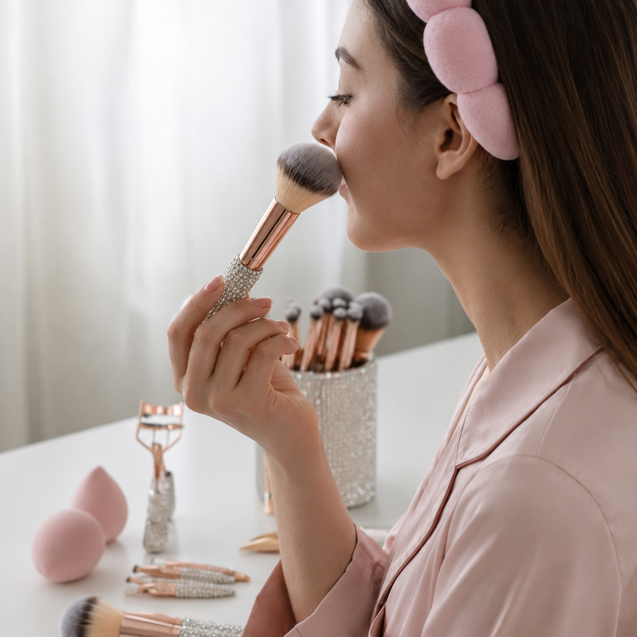 Coffret Maquillage "Rose Argent" 31 Pièces