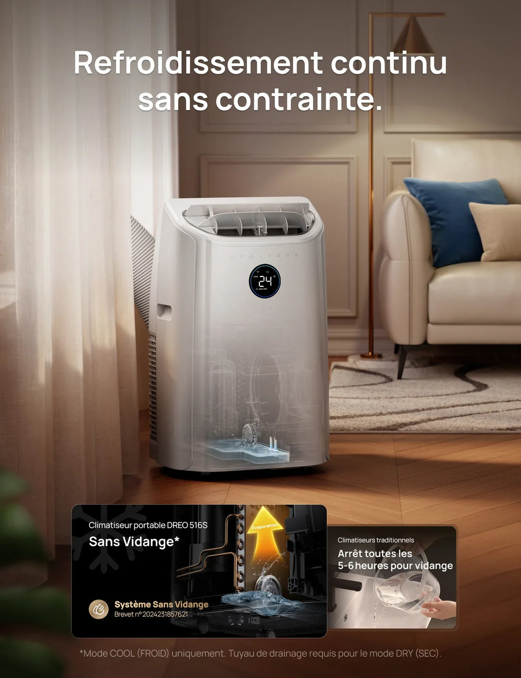 Climatiseur Portable Intelligent Dreo 516S – Le confort absolu, maîtrisé