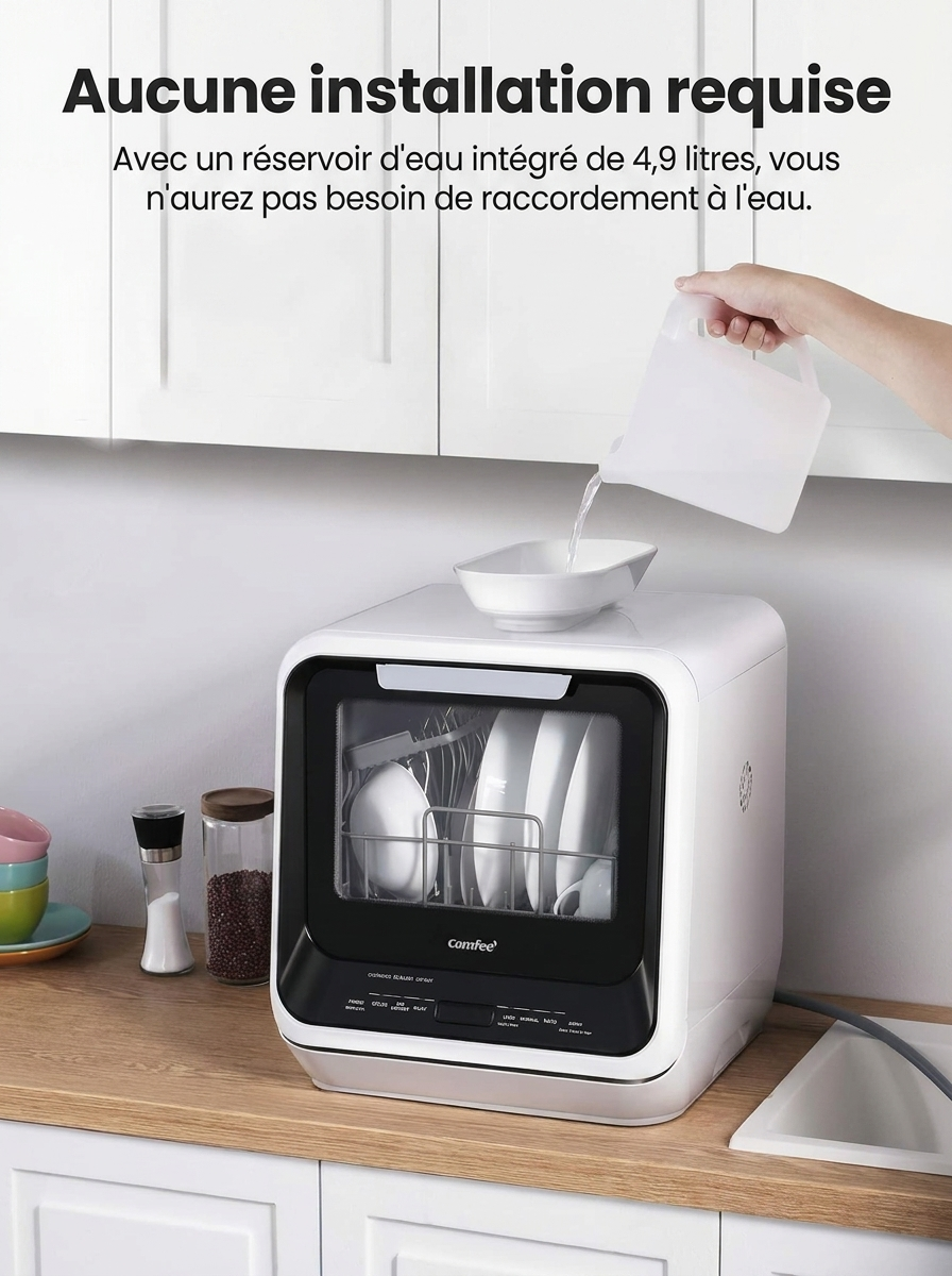 Lave-vaisselle de table portable — aucune installation requise