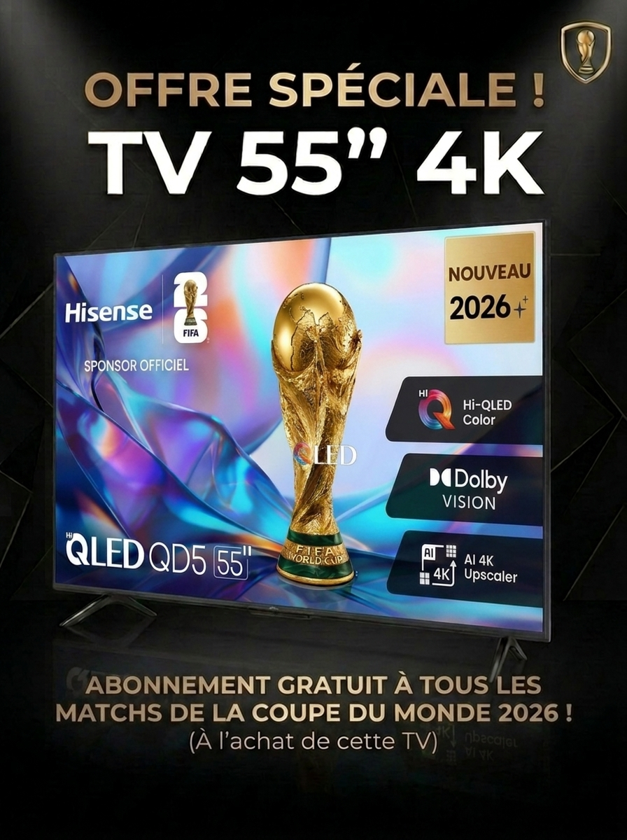 Téléviseur QLED 4K de 55 pouces