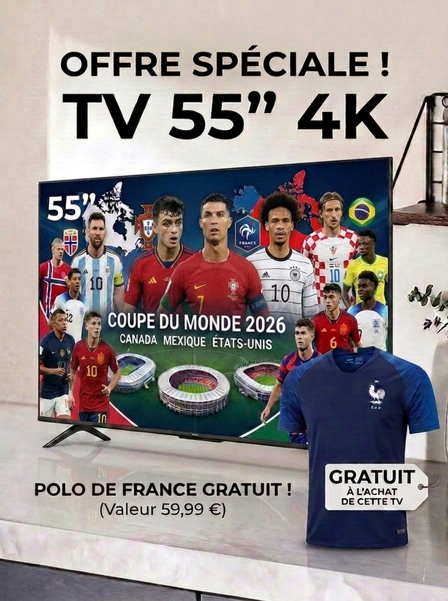 Téléviseur QLED 4K de 55 pouces
