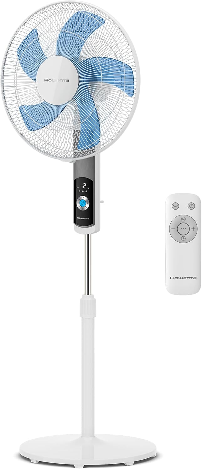 Ventilateur Sur Pied Rowenta Turbo Silence — 35 dB(A) · 12 Vitesses · Écran LED