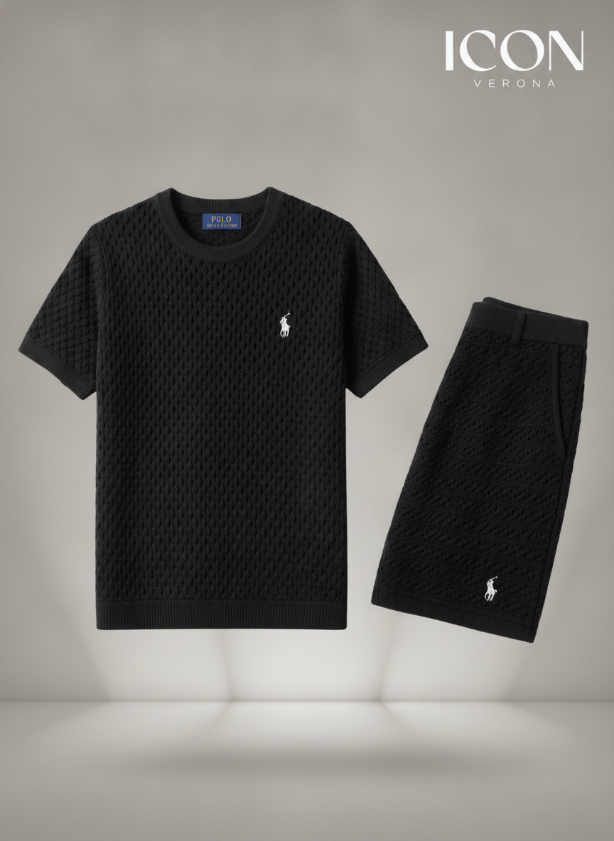 Premium Quilted Knit T-Shirt & Shorts Set